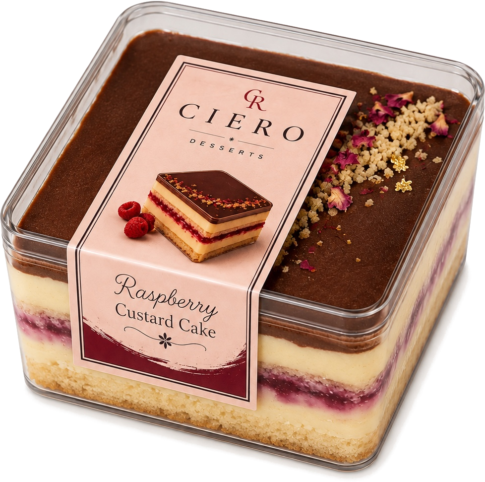 Raspberry Custard Cake